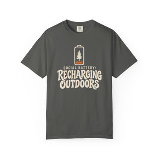 Social Battery: Recharging Outdoors T-Shirt