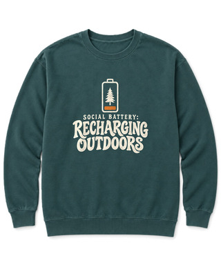 Social Battery: Recharging Outdoors Sweatshirt