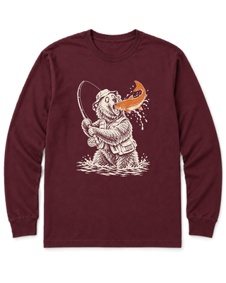 Gone Fishing Grizzly Long Sleeve Shirt