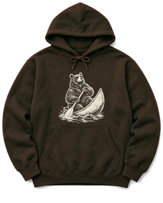 Bear in a Canoe Hoodie