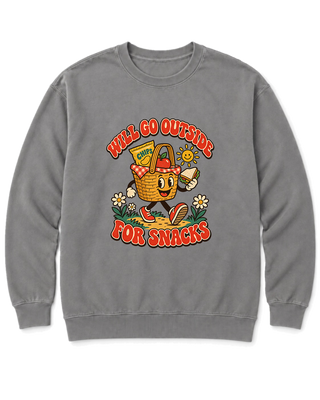 Will Go Outside for Snacks Sweatshirt