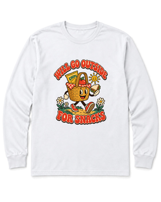 Will Go Outside for Snacks Long Sleeve Shirt