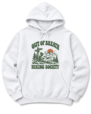 Out of Breath Hiking Society Trail Sign Hoodie