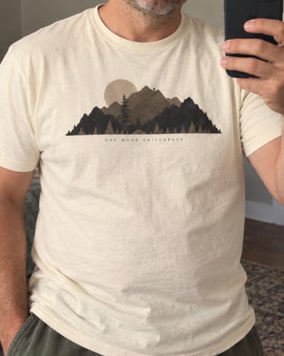 Customer photo from Rob J. wearing the One More Switchback T-Shirt