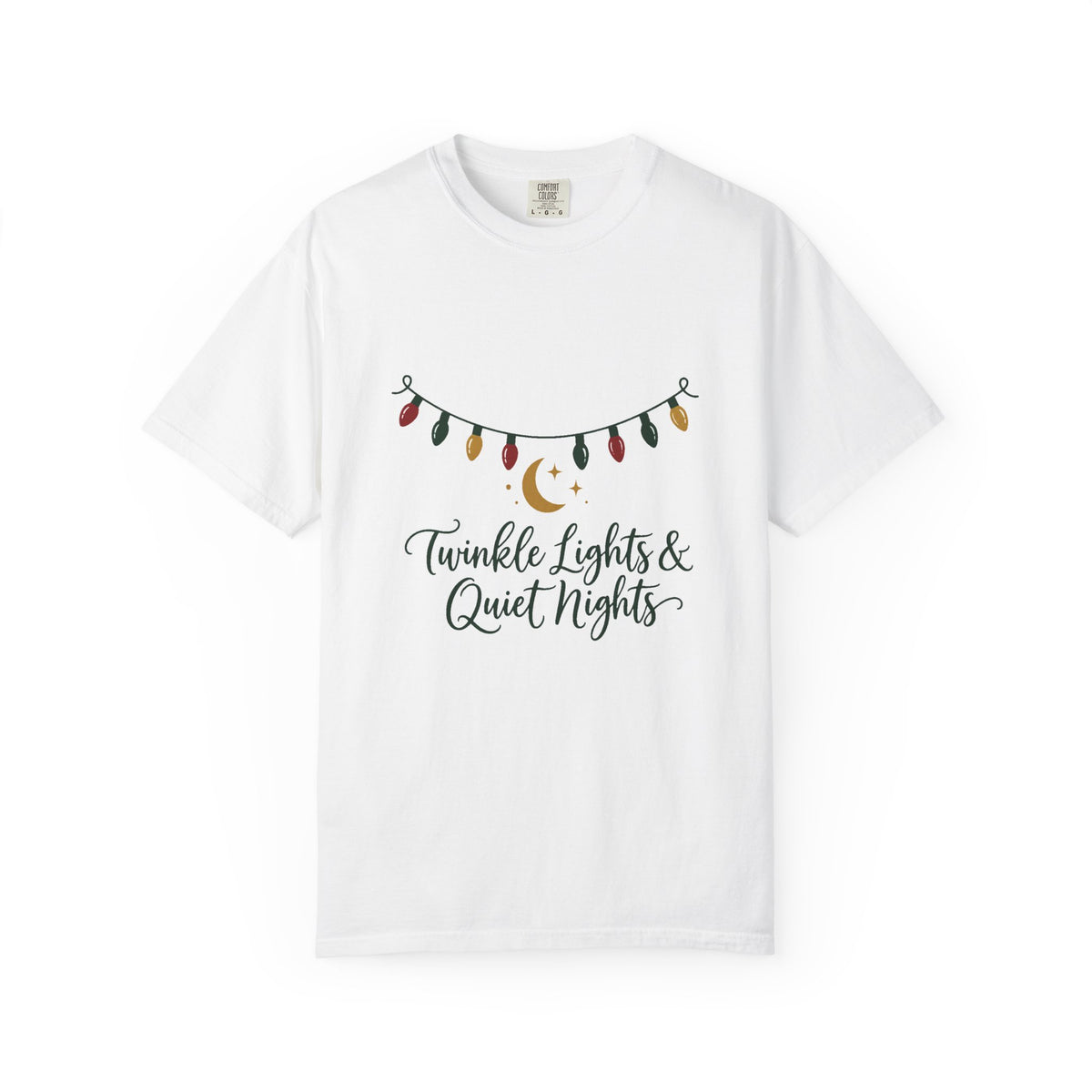 Twinkle Lights & Quiet Nights T-Shirt – White