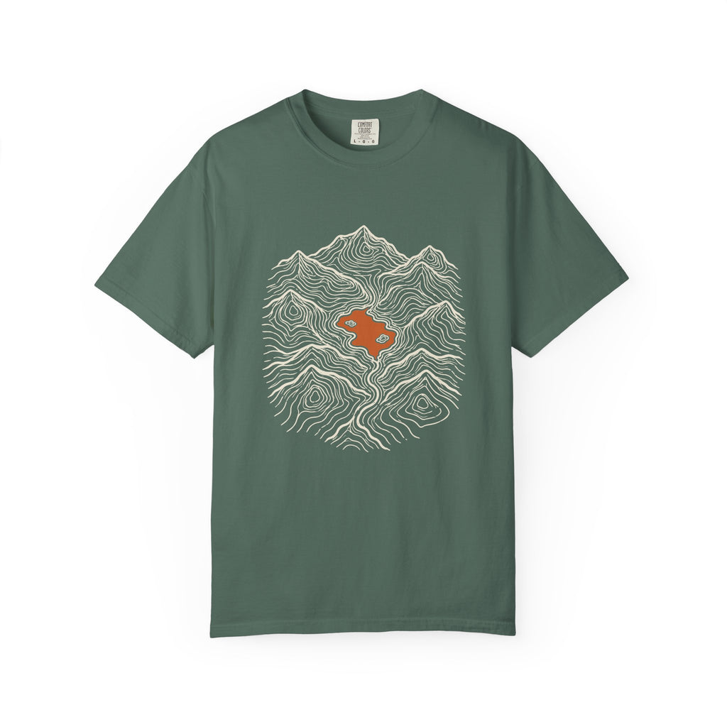 Mountain Lake Map T-Shirt