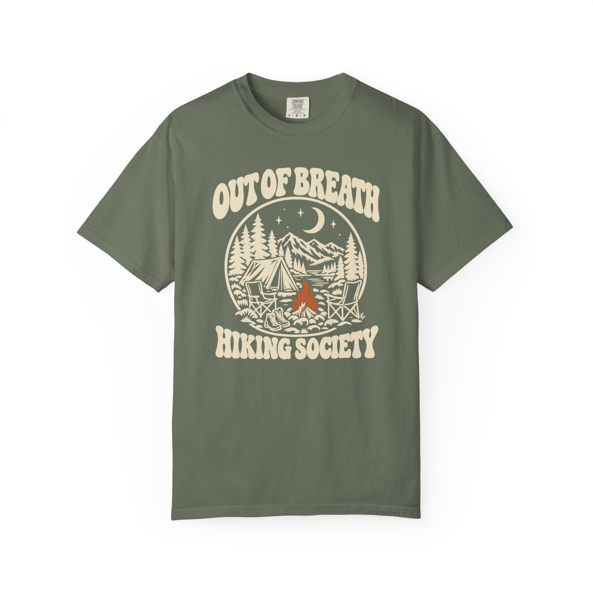 Out of Breath Hiking Society Campfire Night T-Shirt