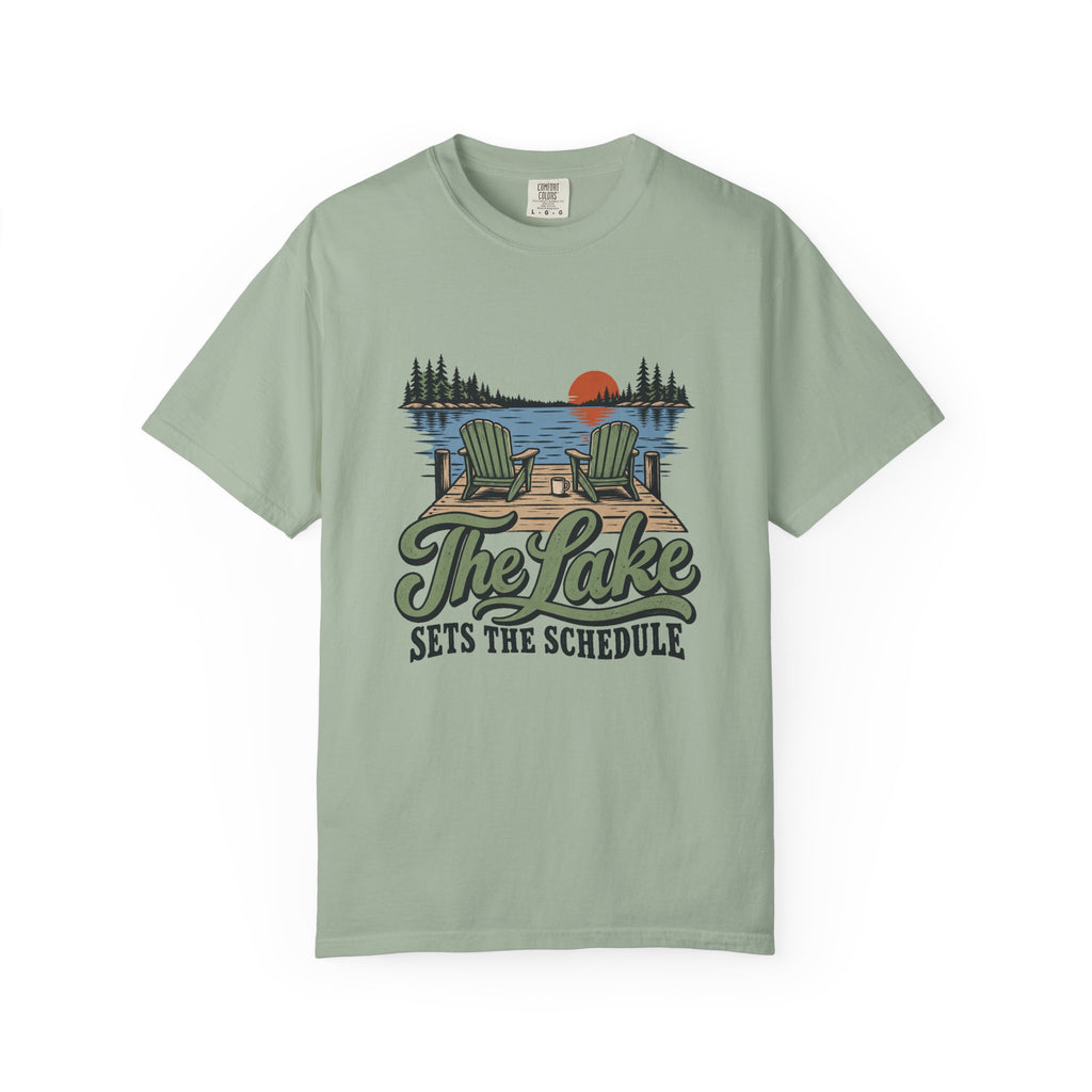 The Lake Sets the Schedule T-Shirt – Bay