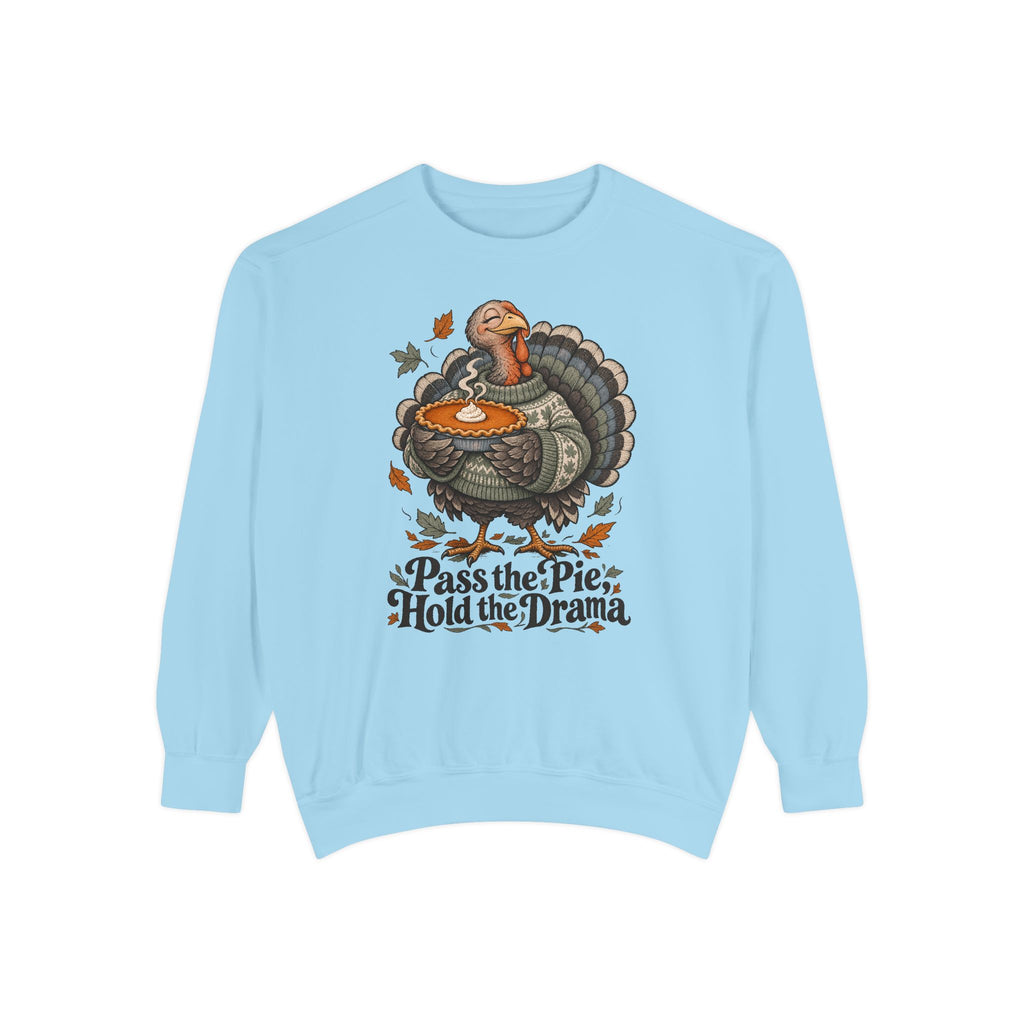 Pass the Pie, Hold the Drama Sweatshirt – Chambray