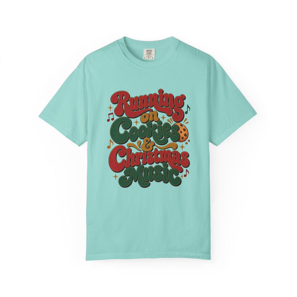 Running on Cookies & Christmas Music T-Shirt – Chalky Mint