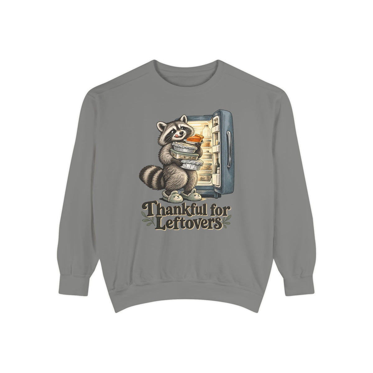 Thankful for Leftovers Sweatshirt – Grey