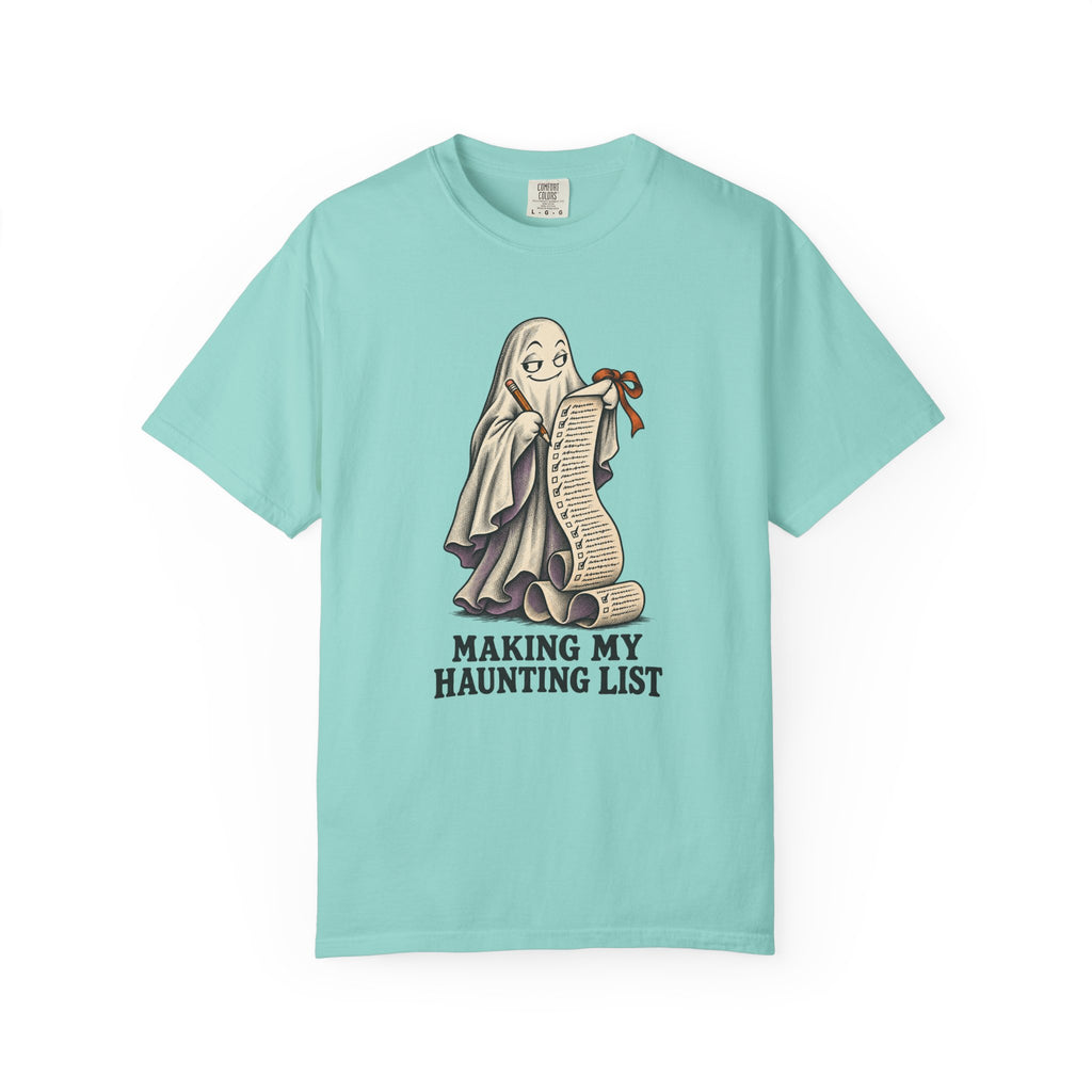 Making My Haunting List T-Shirt – Chalky Mint