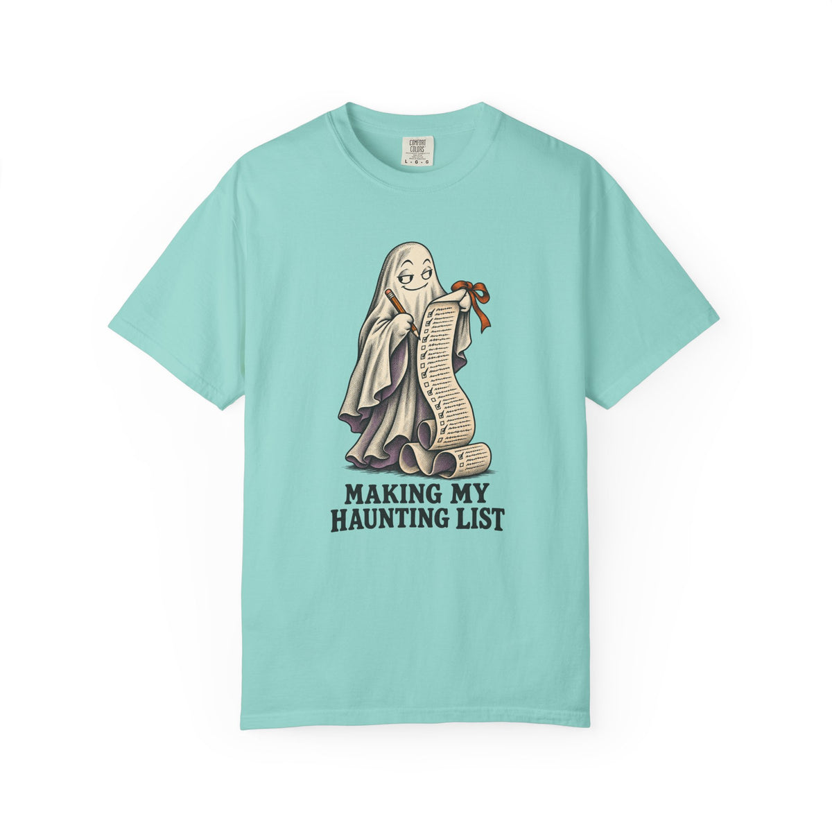 Making My Haunting List T-Shirt – Chalky Mint