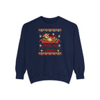 Jingle All the Way to the Couch Ugly Christmas Sweatshirt – True Navy