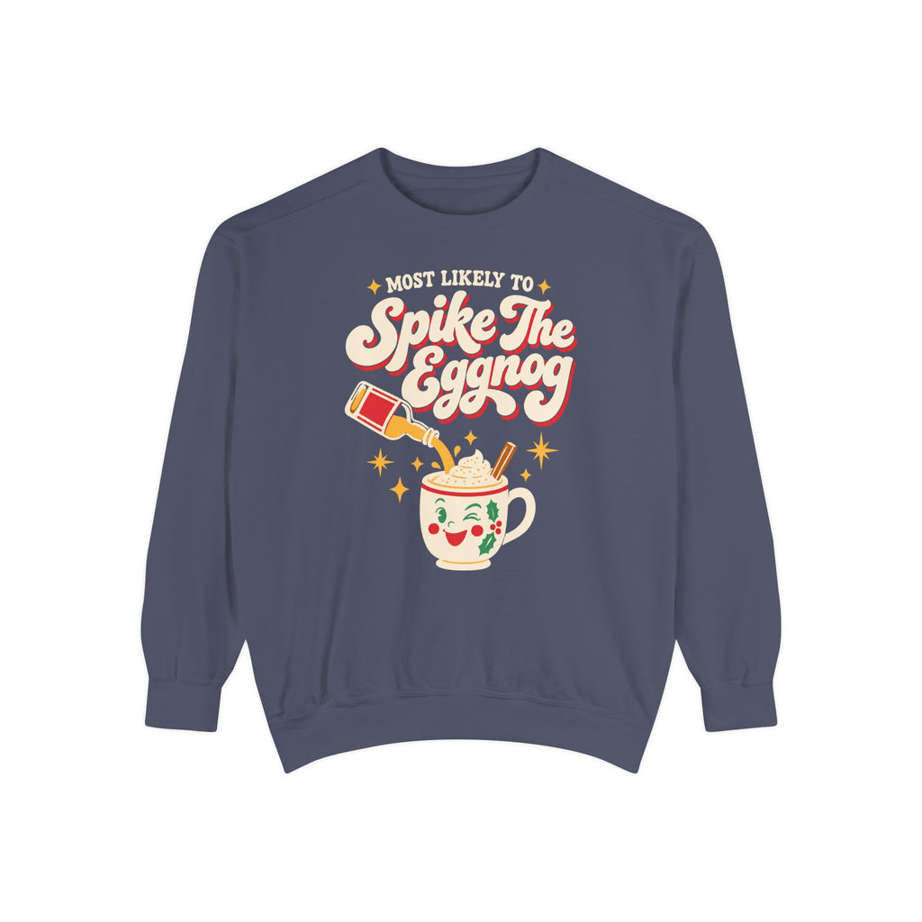 Most Likely To Spike The Eggnog Sweatshirt – Denim