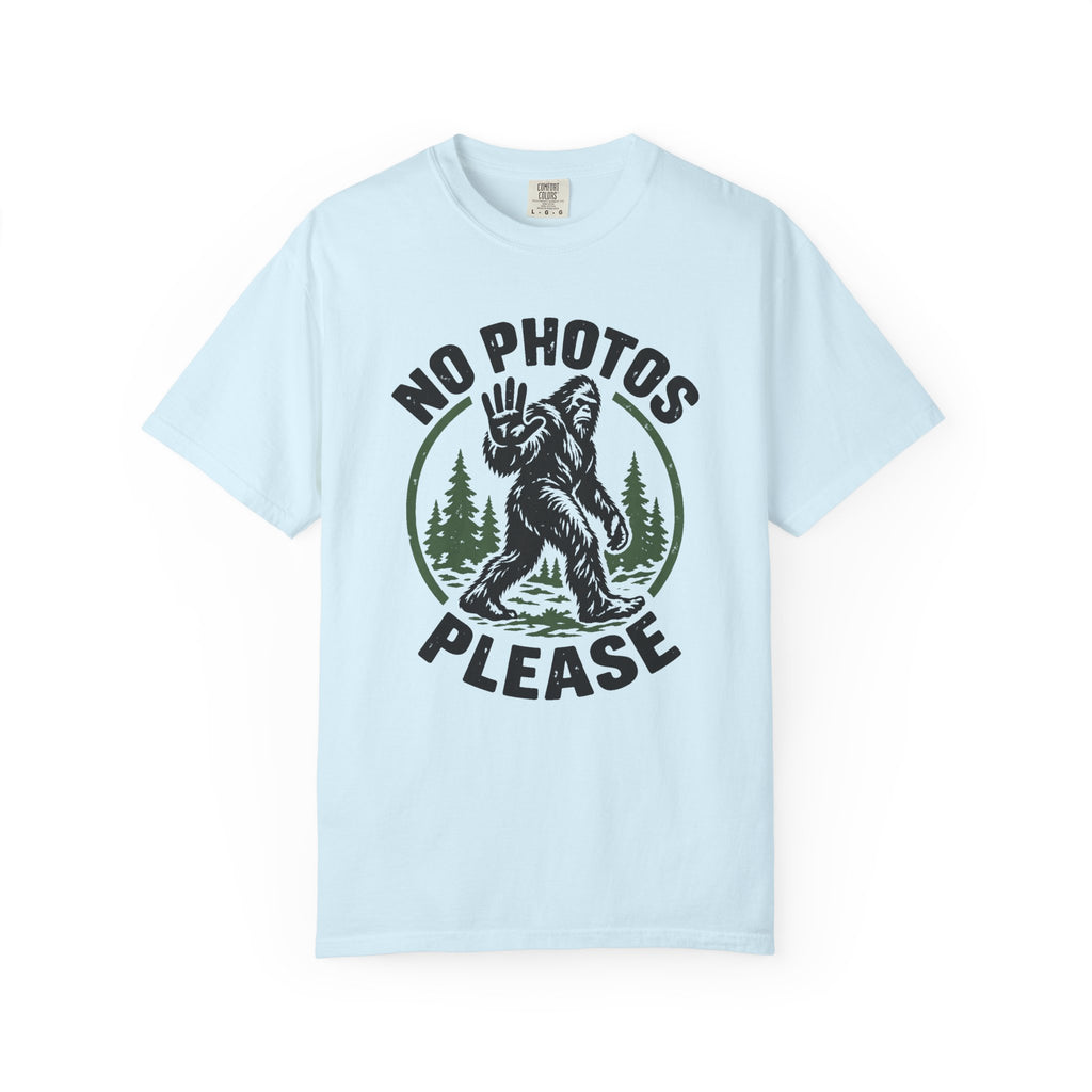 No Photos Please T-Shirt – Chambray