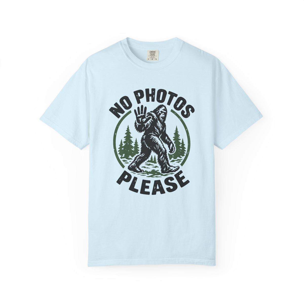 No Photos Please T-Shirt – Chambray