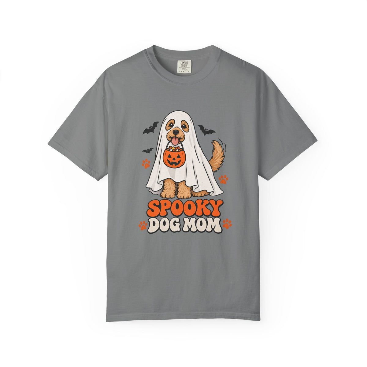 Spooky Dog Mom T-Shirt – Grey
