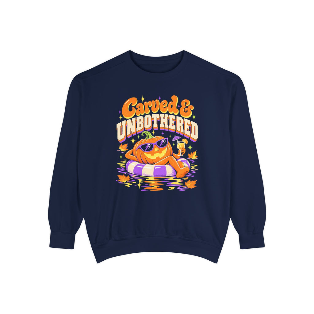 Carved & Unbothered Sweatshirt – True Navy