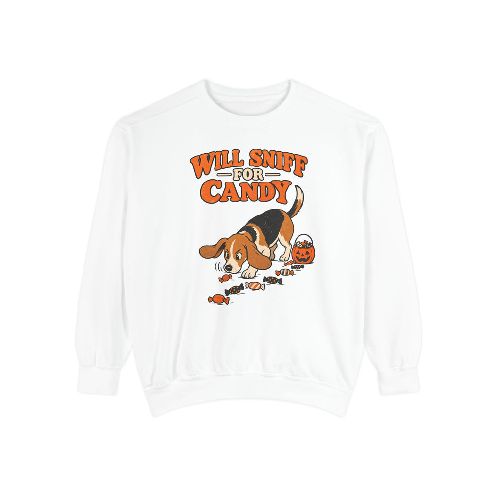 Will Sniff for Candy Sweatshirt – White
