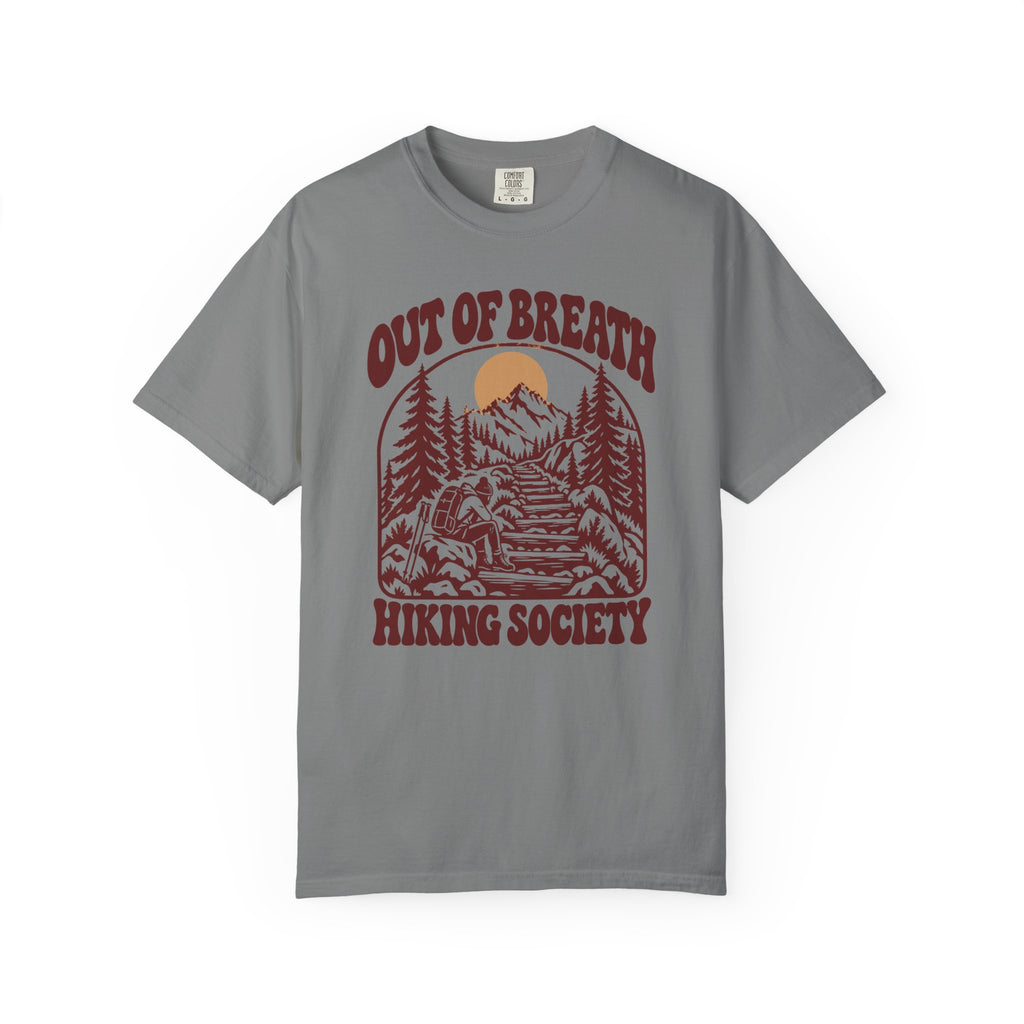 Out of Breath Hiking Society Log Steps T-Shirt