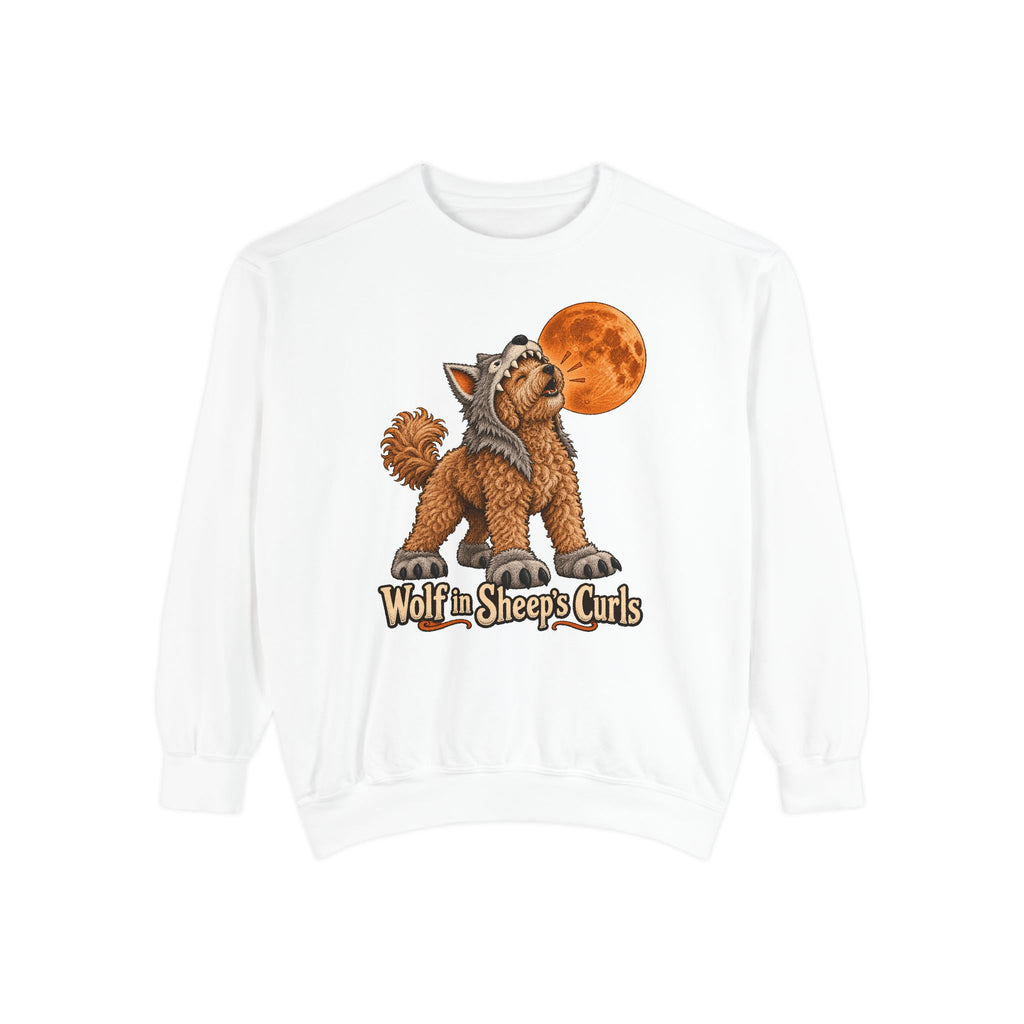 Wolf in Sheep's Curls Sweatshirt – White