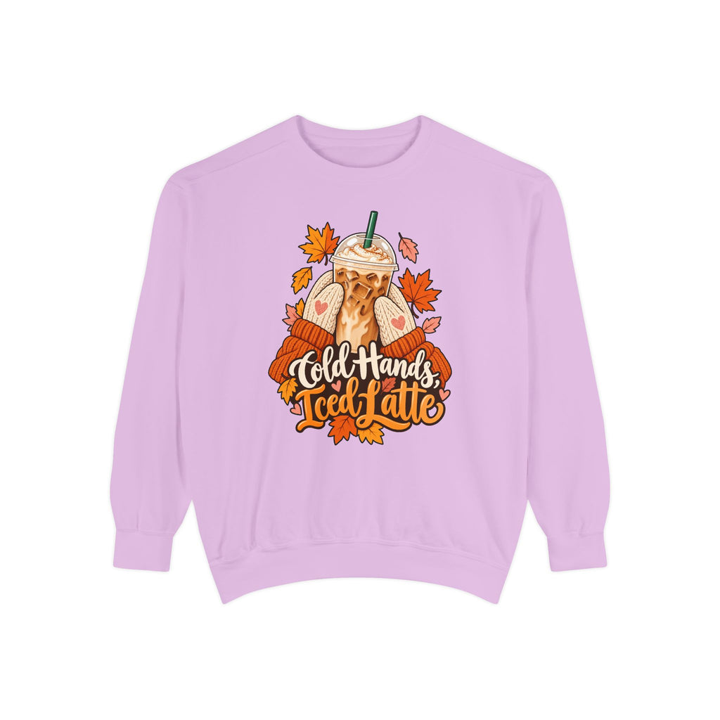 Cold Hands, Iced Latte Sweatshirt – Orchid