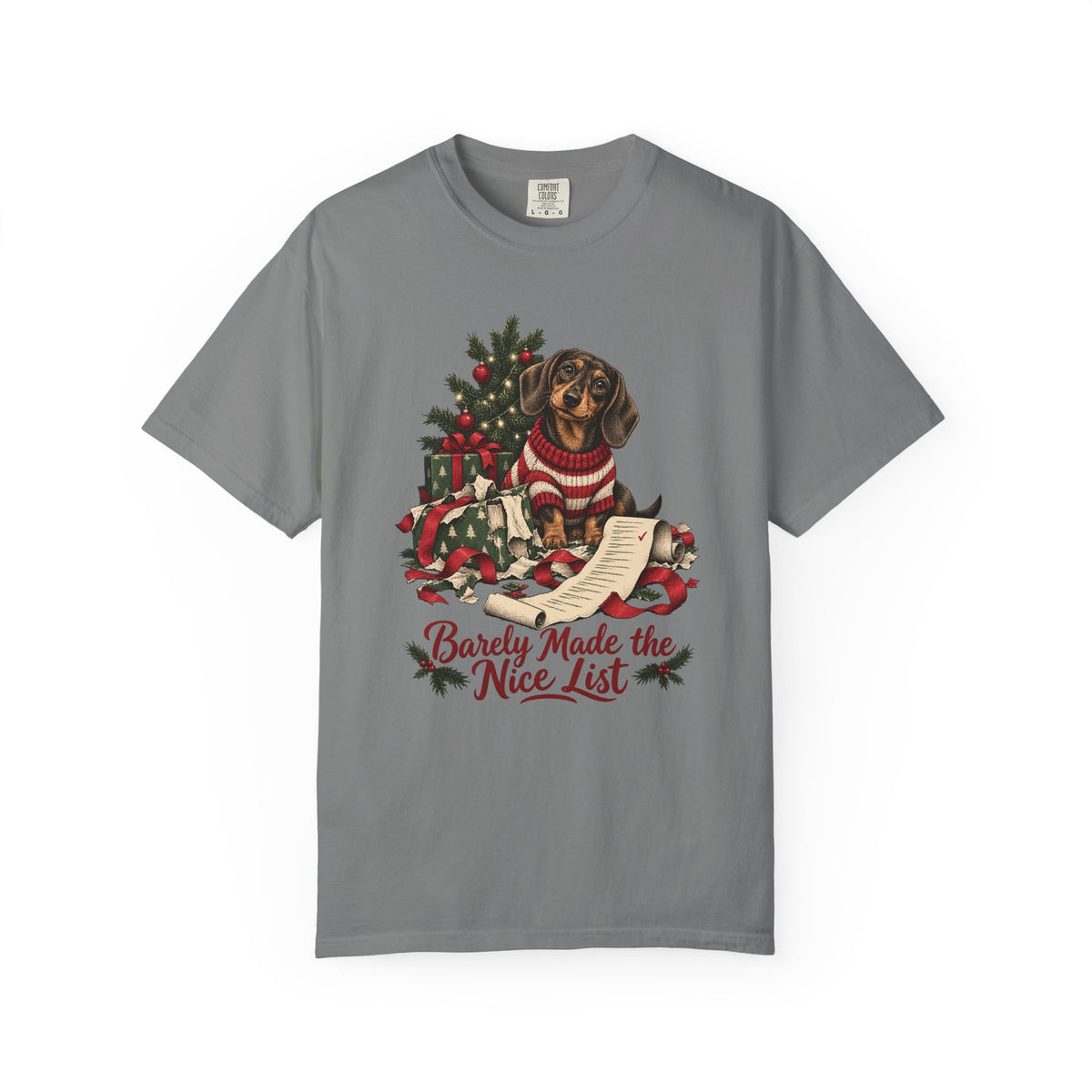 Barely Made the Nice List T-Shirt – Grey