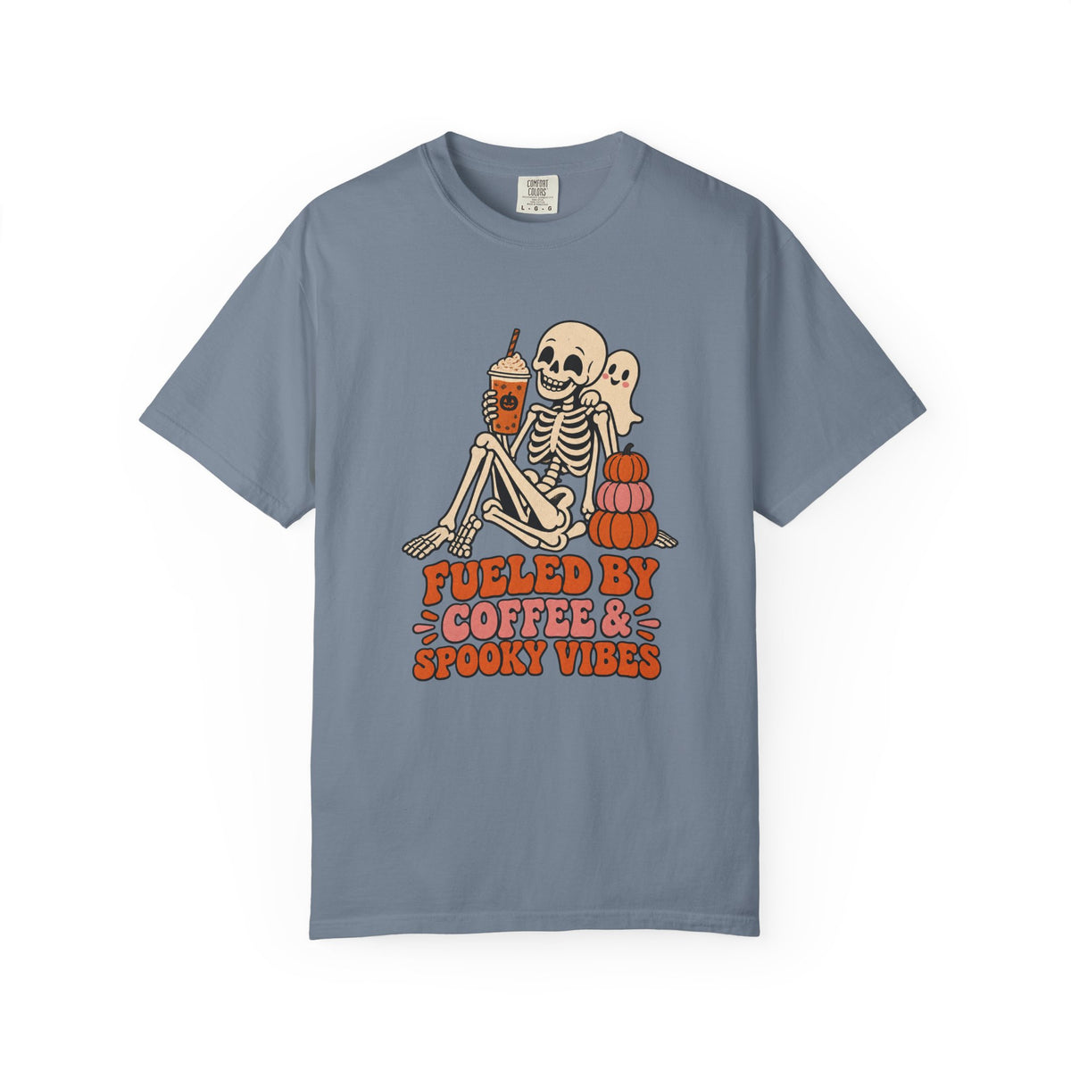 Fueled by Coffee & Spooky Vibes T-Shirt – Blue Jean