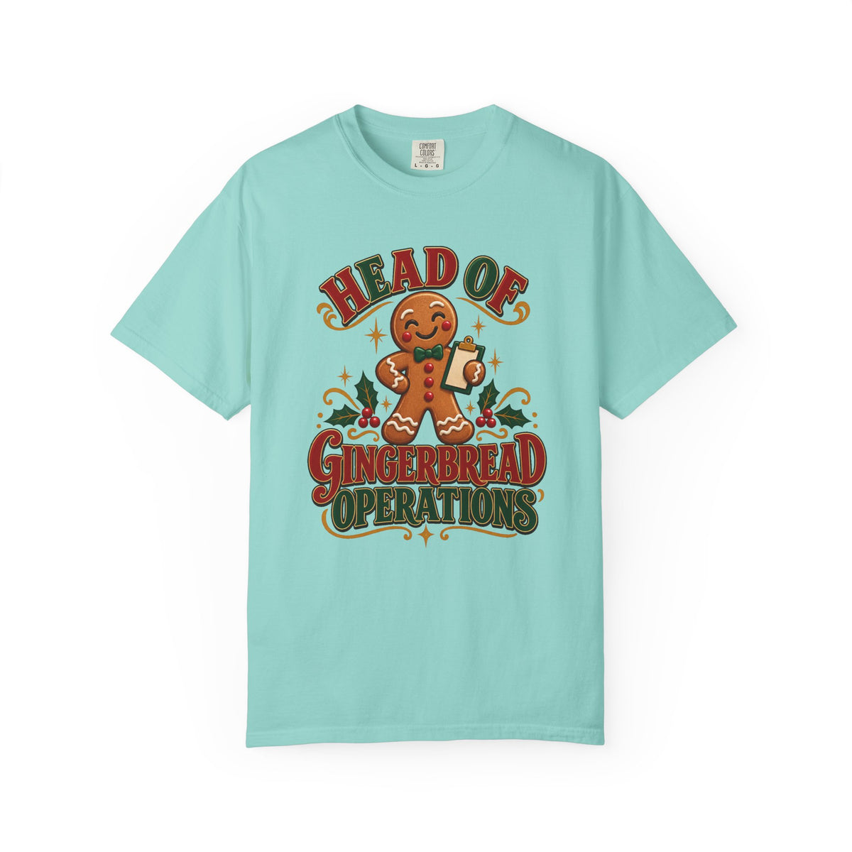 Head of Gingerbread Operations T-Shirt – Chalky Mint