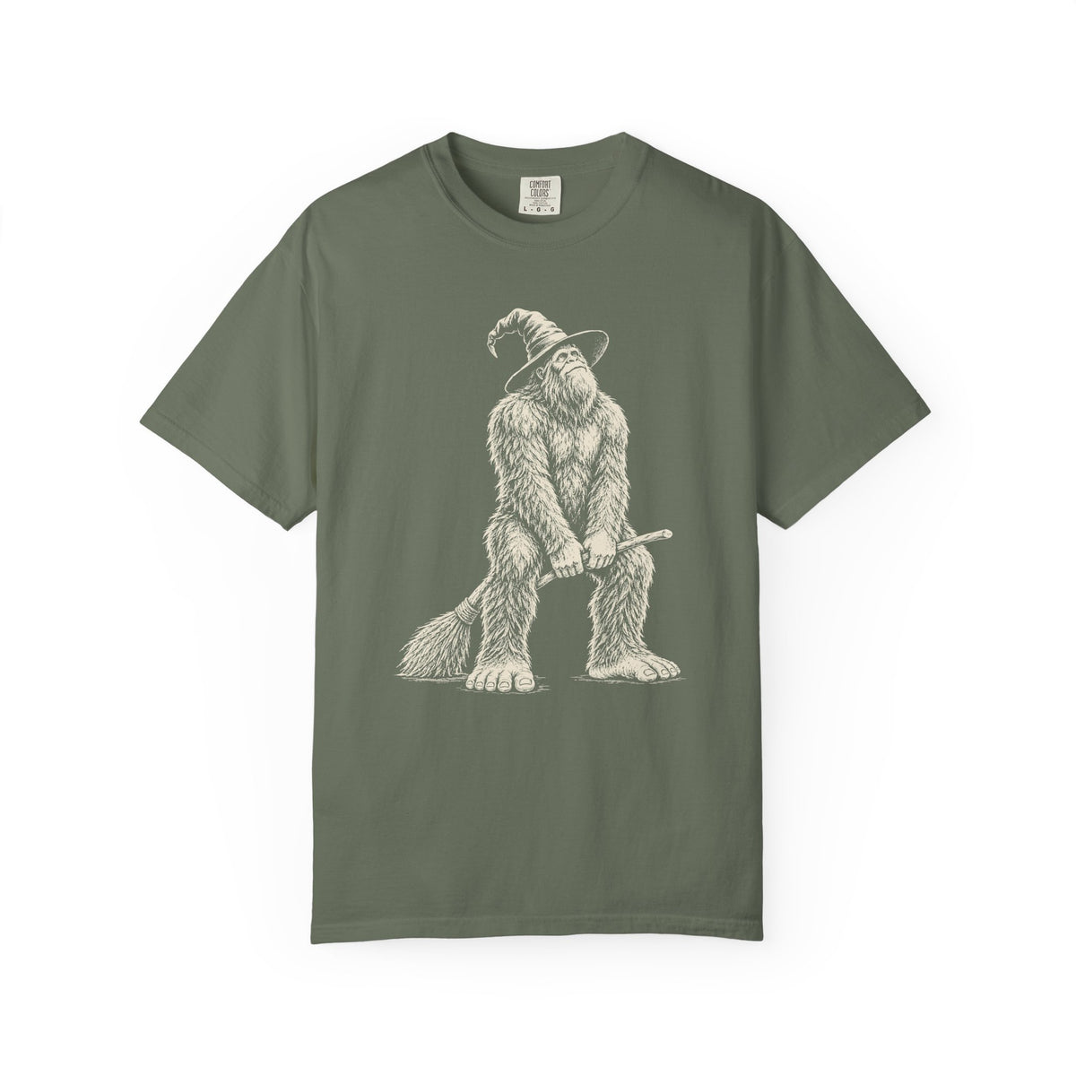 Bigfoot Witch Broom T-Shirt