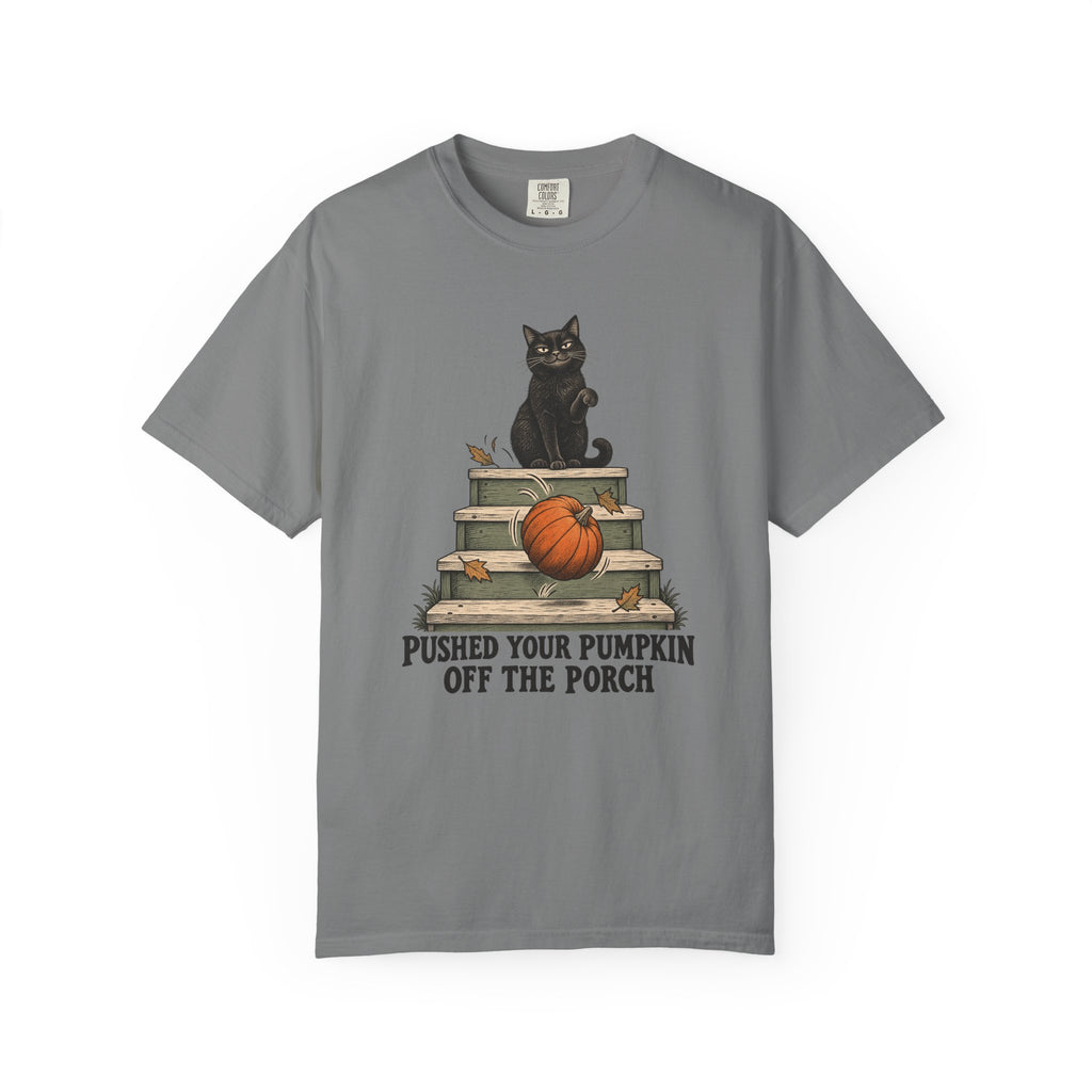Pushed Your Pumpkin Off the Porch T-Shirt – Grey