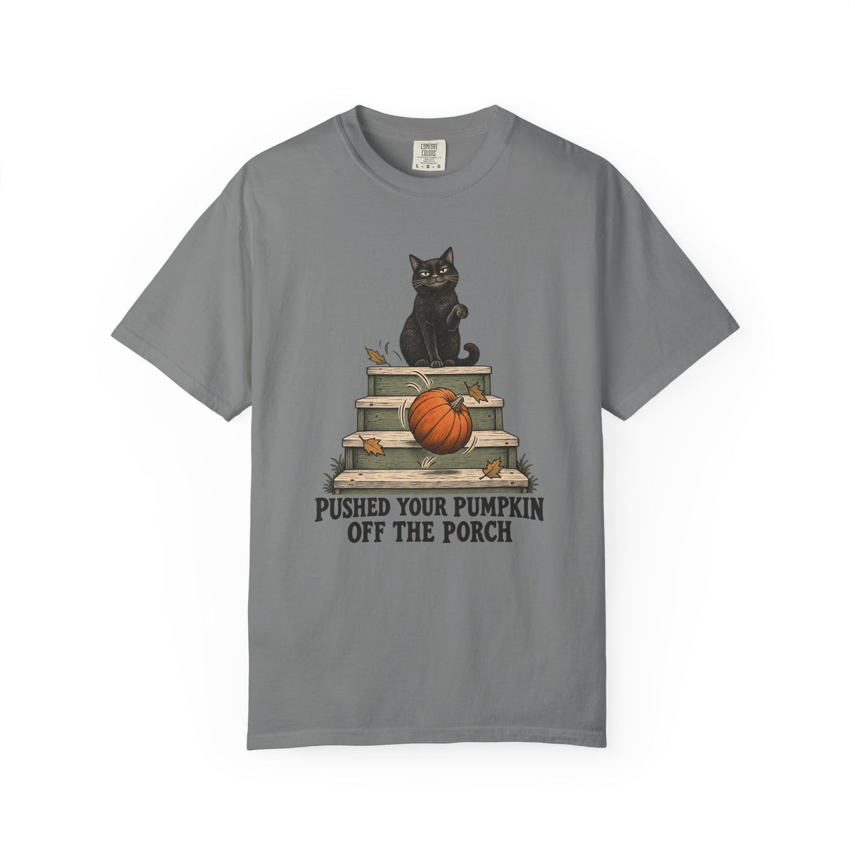 Pushed Your Pumpkin Off the Porch T-Shirt – Grey