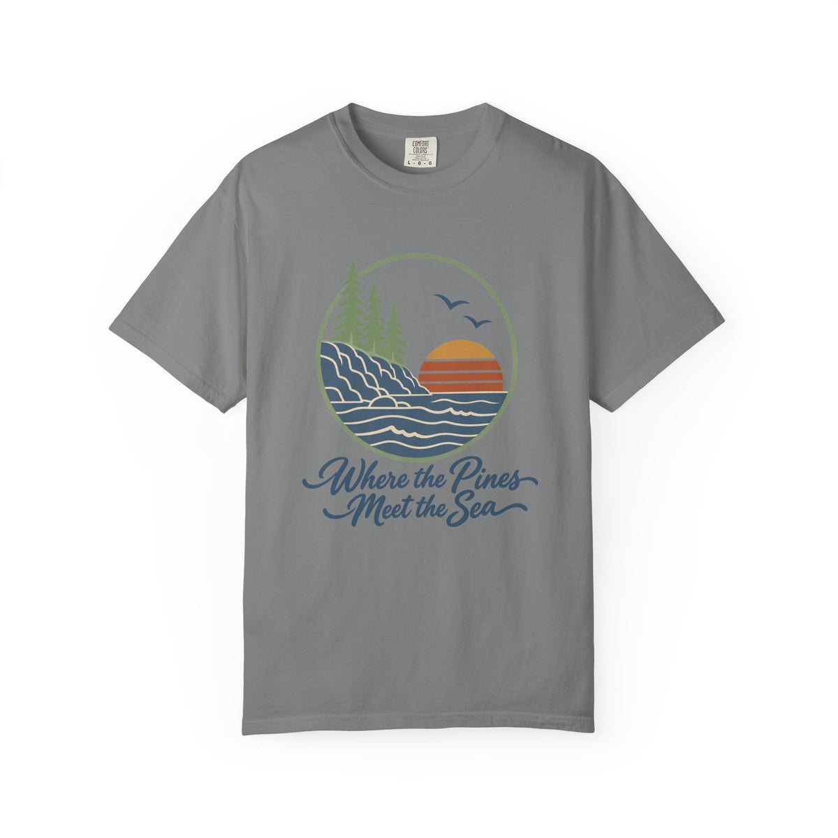Where the Pines Meet the Sea T-Shirt – Grey