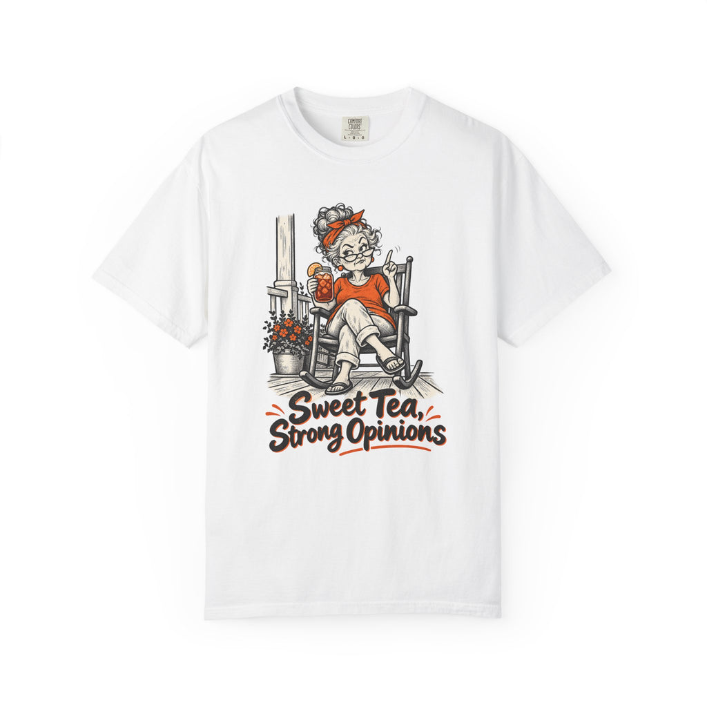 Sweet Tea, Strong Opinions T-Shirt – White