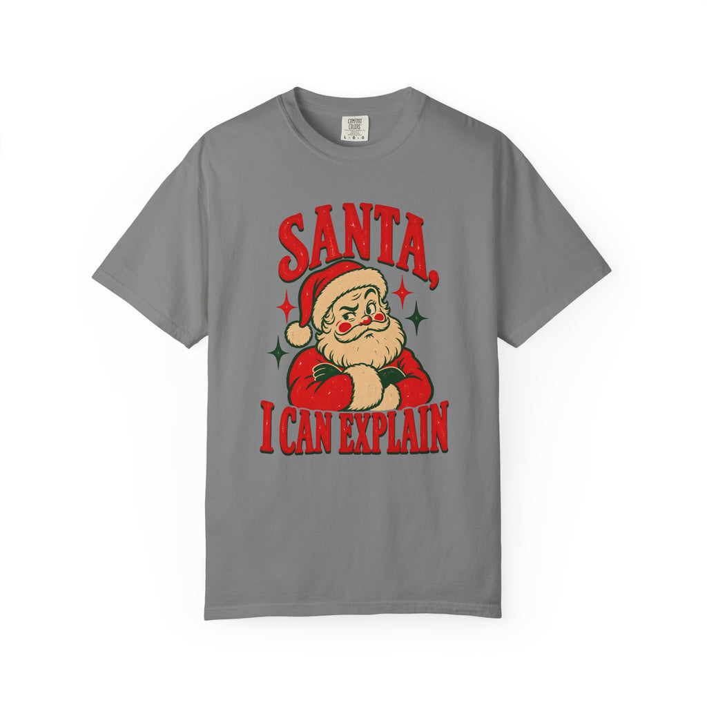 Santa, I Can Explain T-Shirt – Grey