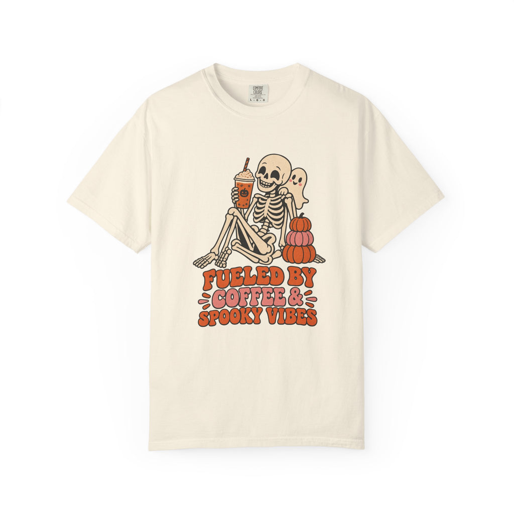 Fueled by Coffee & Spooky Vibes T-Shirt – Ivory