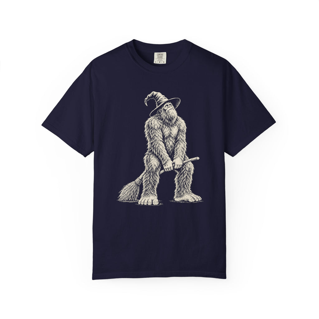 Bigfoot Witch Broom T-Shirt