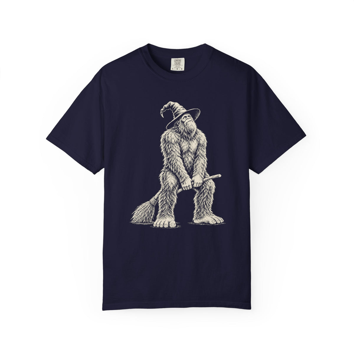 Bigfoot Witch Broom T-Shirt