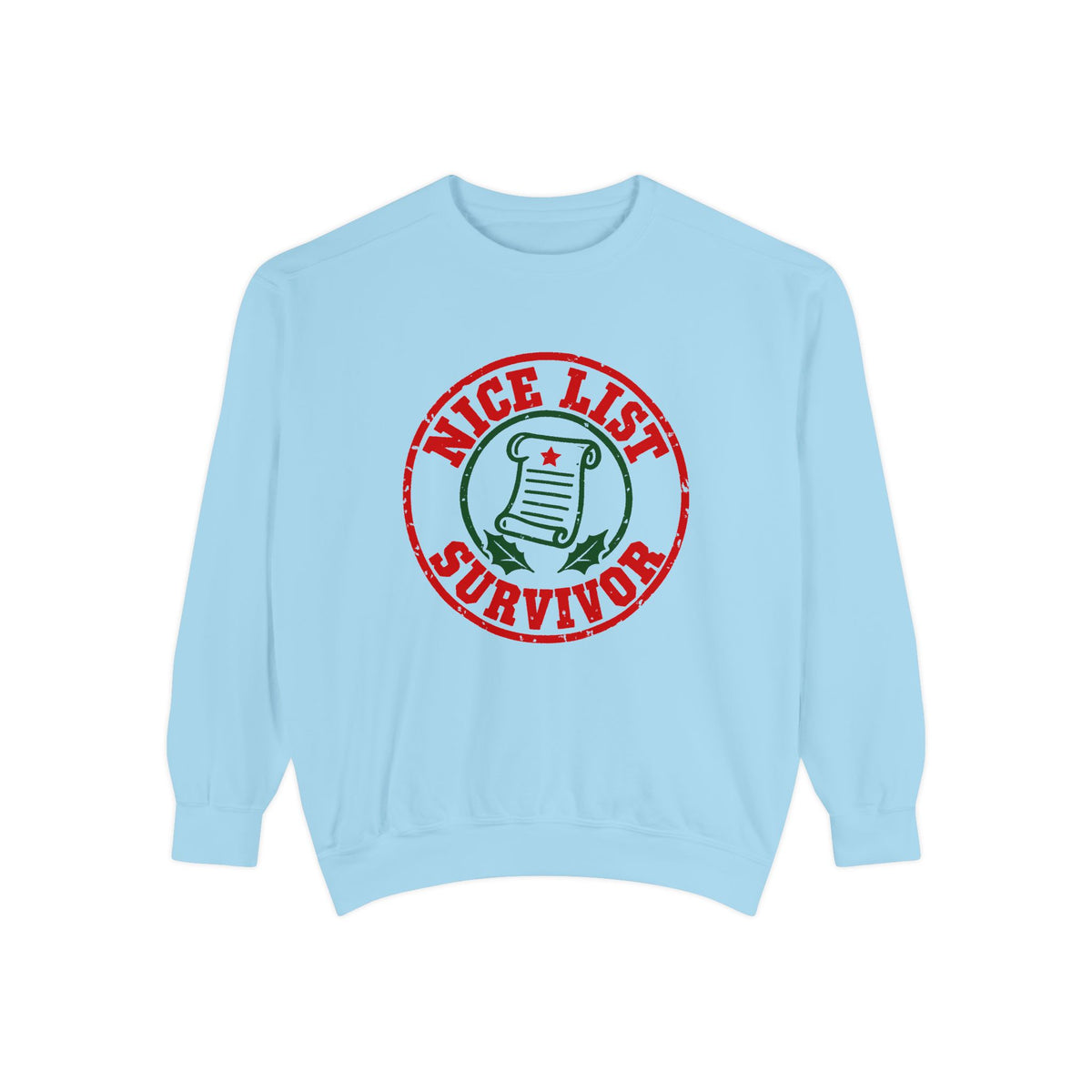 Nice List Survivor Sweatshirt – Chambray