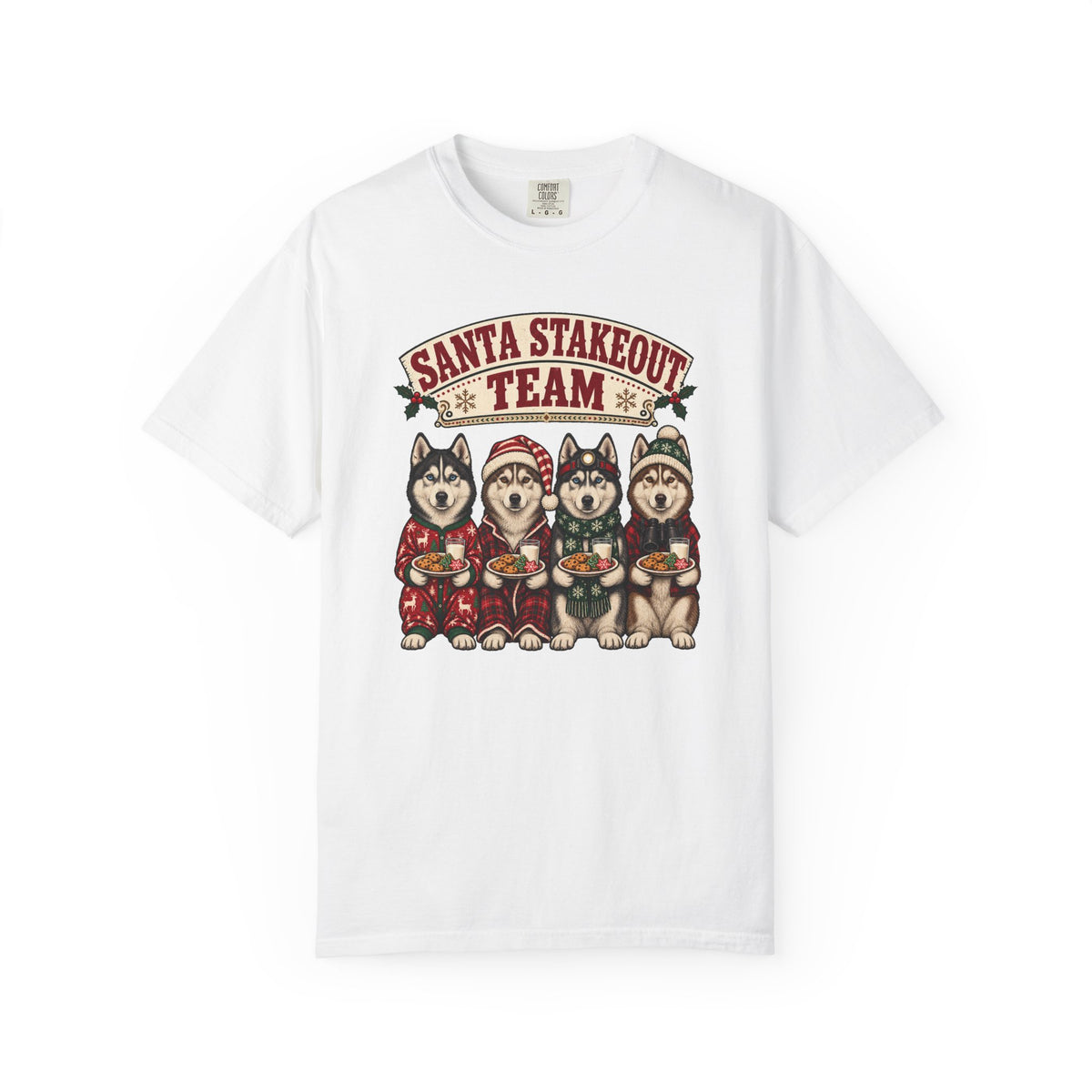 Santa Stakeout Team T-Shirt – White