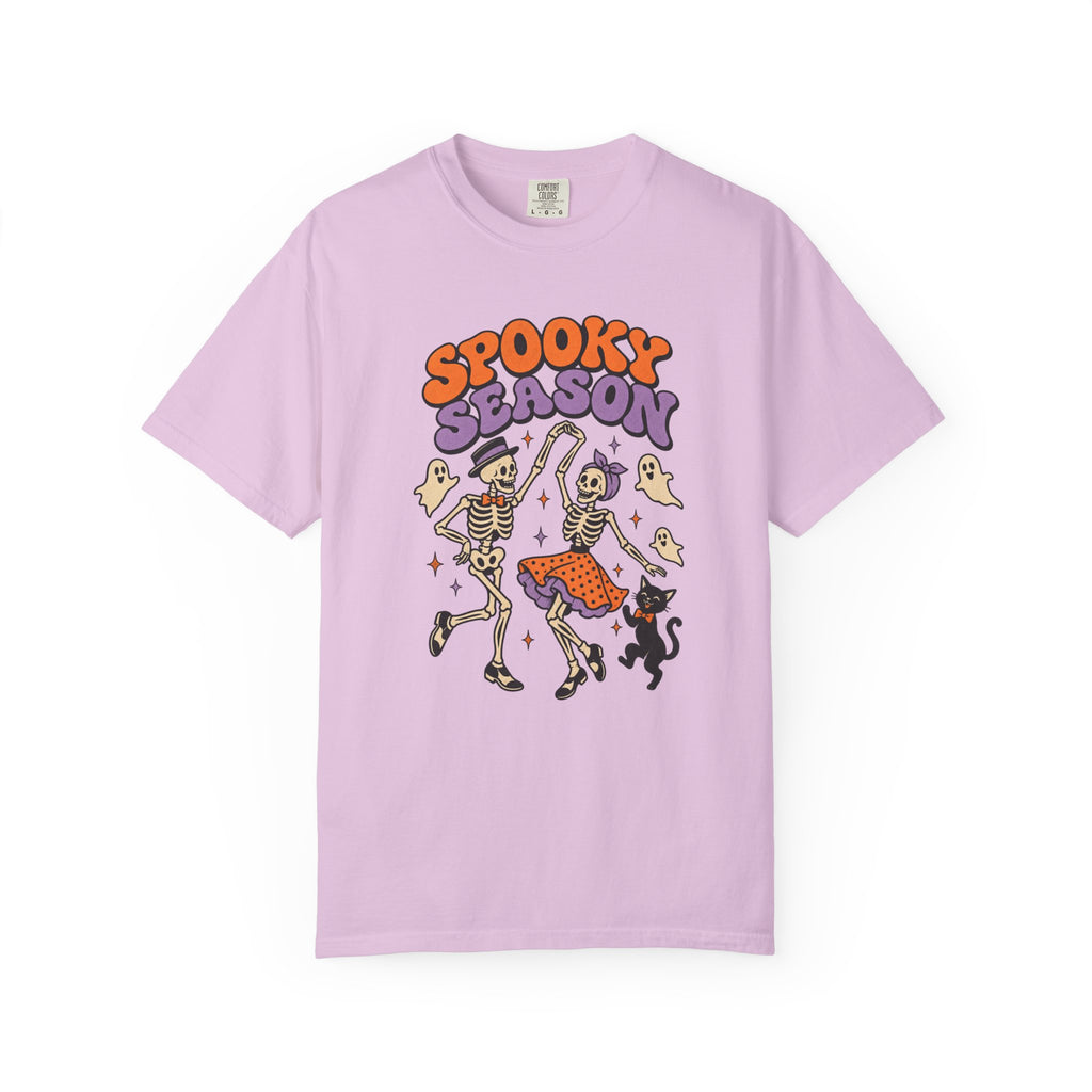 Spooky Season Dancing Skeletons T-Shirt – Orchid