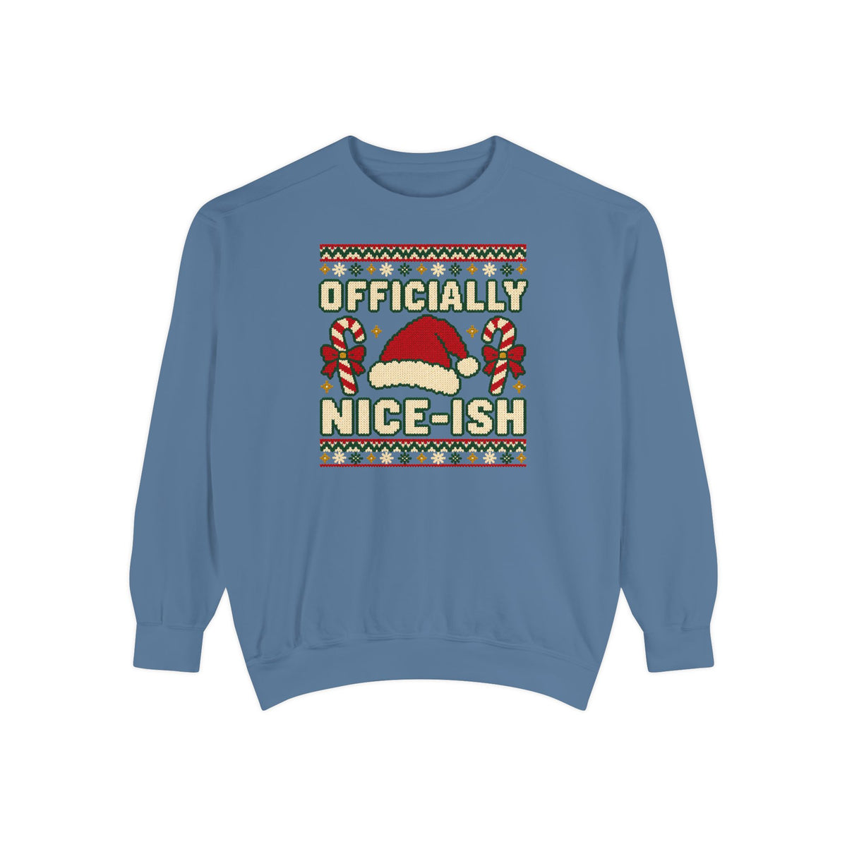 Officially Nice-ish Ugly Christmas Sweatshirt – Blue Jean