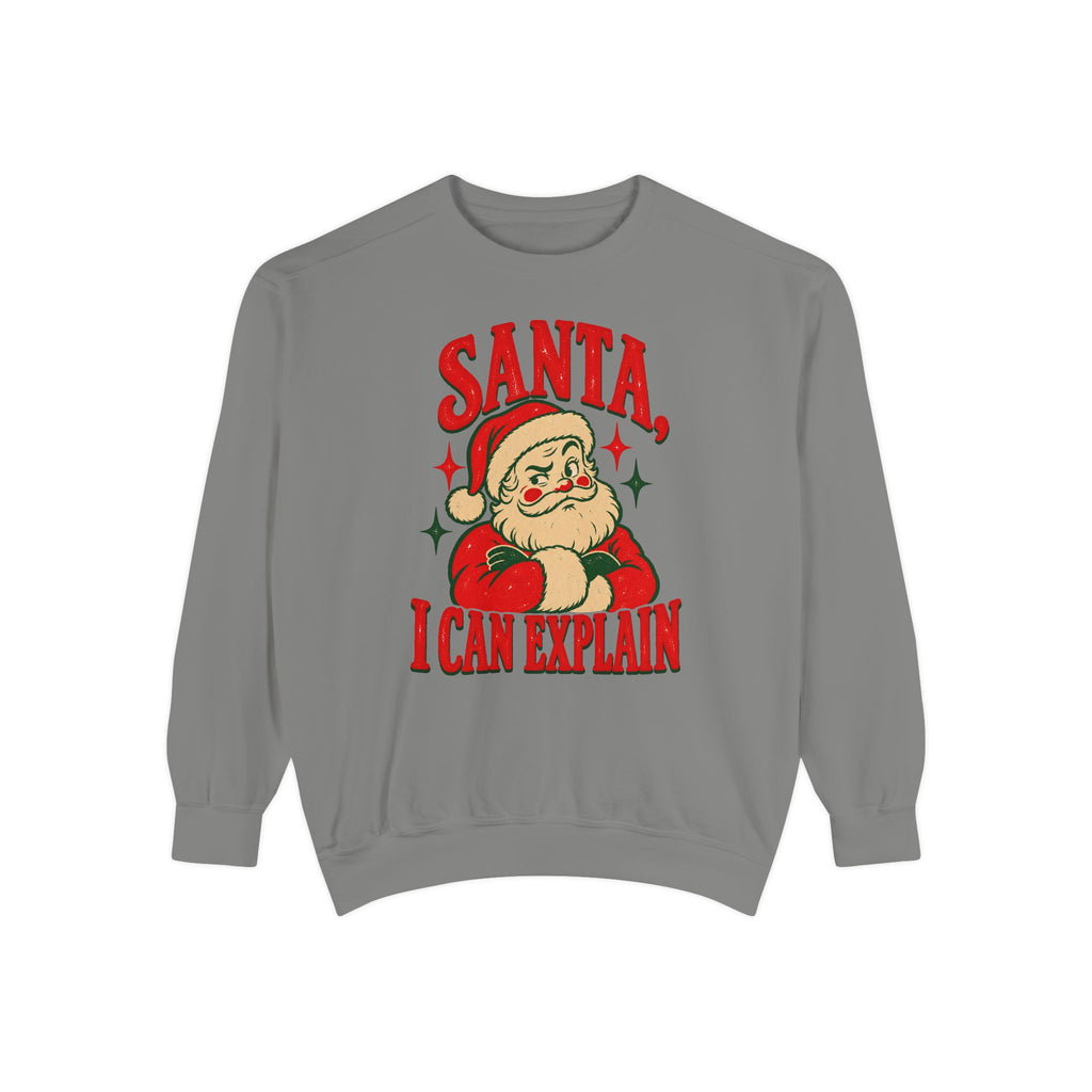 Santa, I Can Explain Sweatshirt – Grey