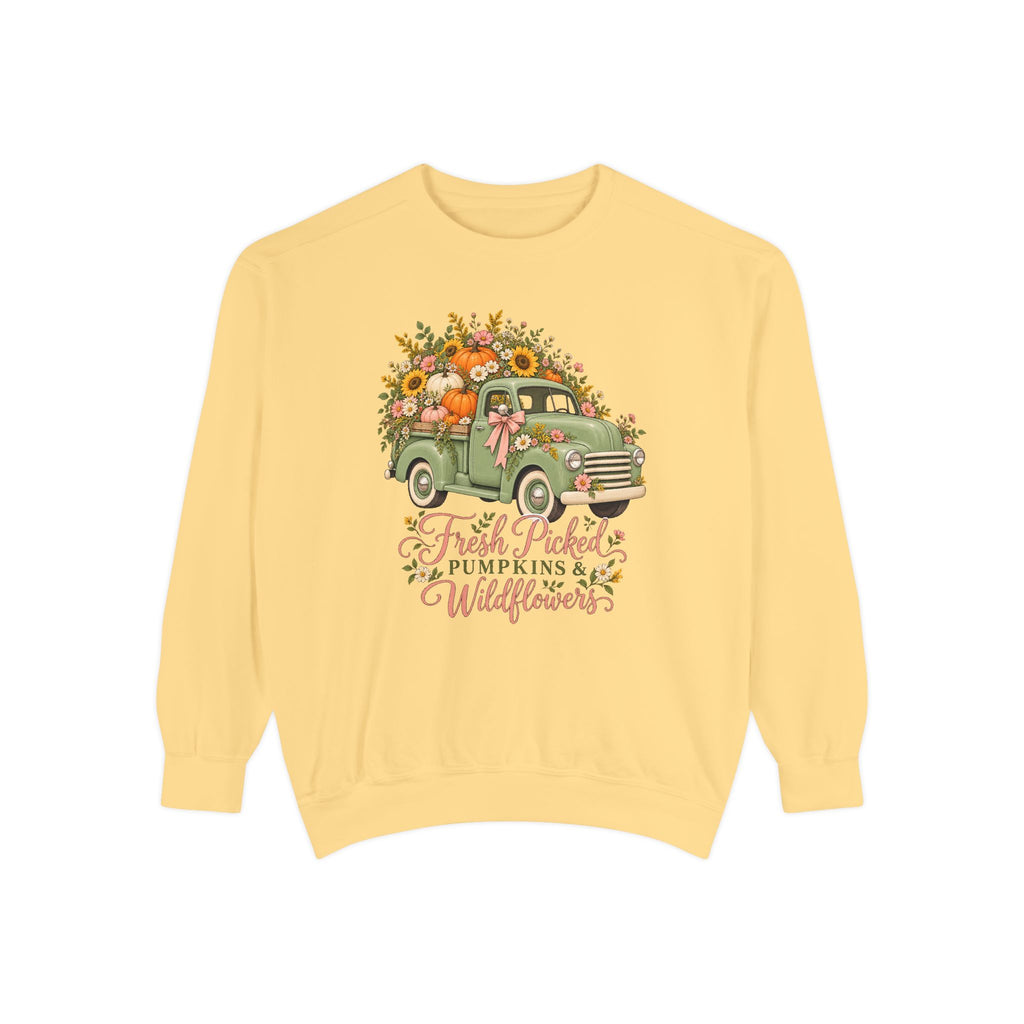 Fresh Picked Pumpkins & Wildflowers Sweatshirt – Butter