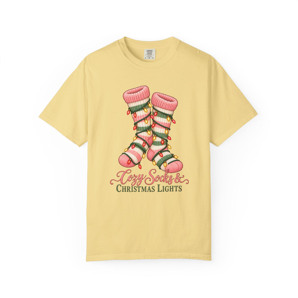 Cozy Socks & Christmas Lights T-Shirt – Butter