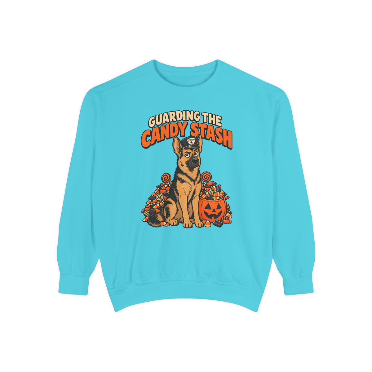 Guarding the Candy Stash Sweatshirt – front view