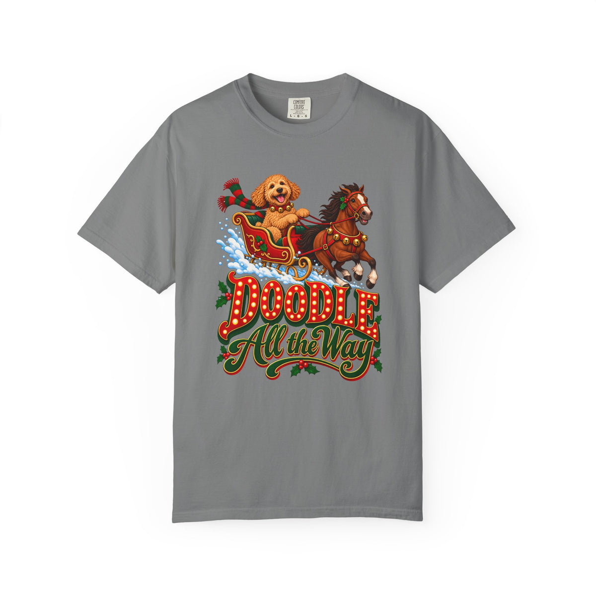 Doodle All the Way T-Shirt – Grey