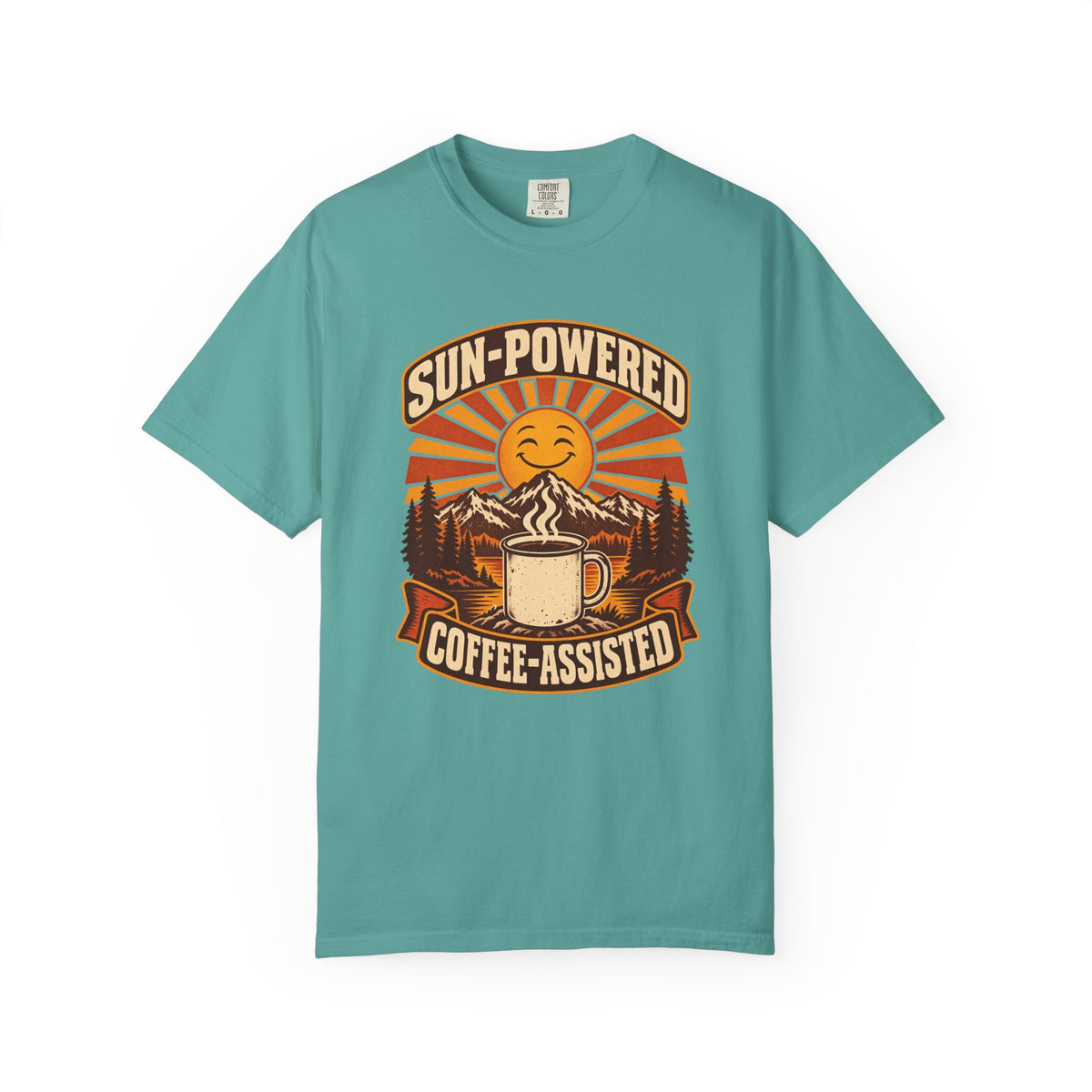 Sun-Powered, Coffee-Assisted T-Shirt – Seafoam