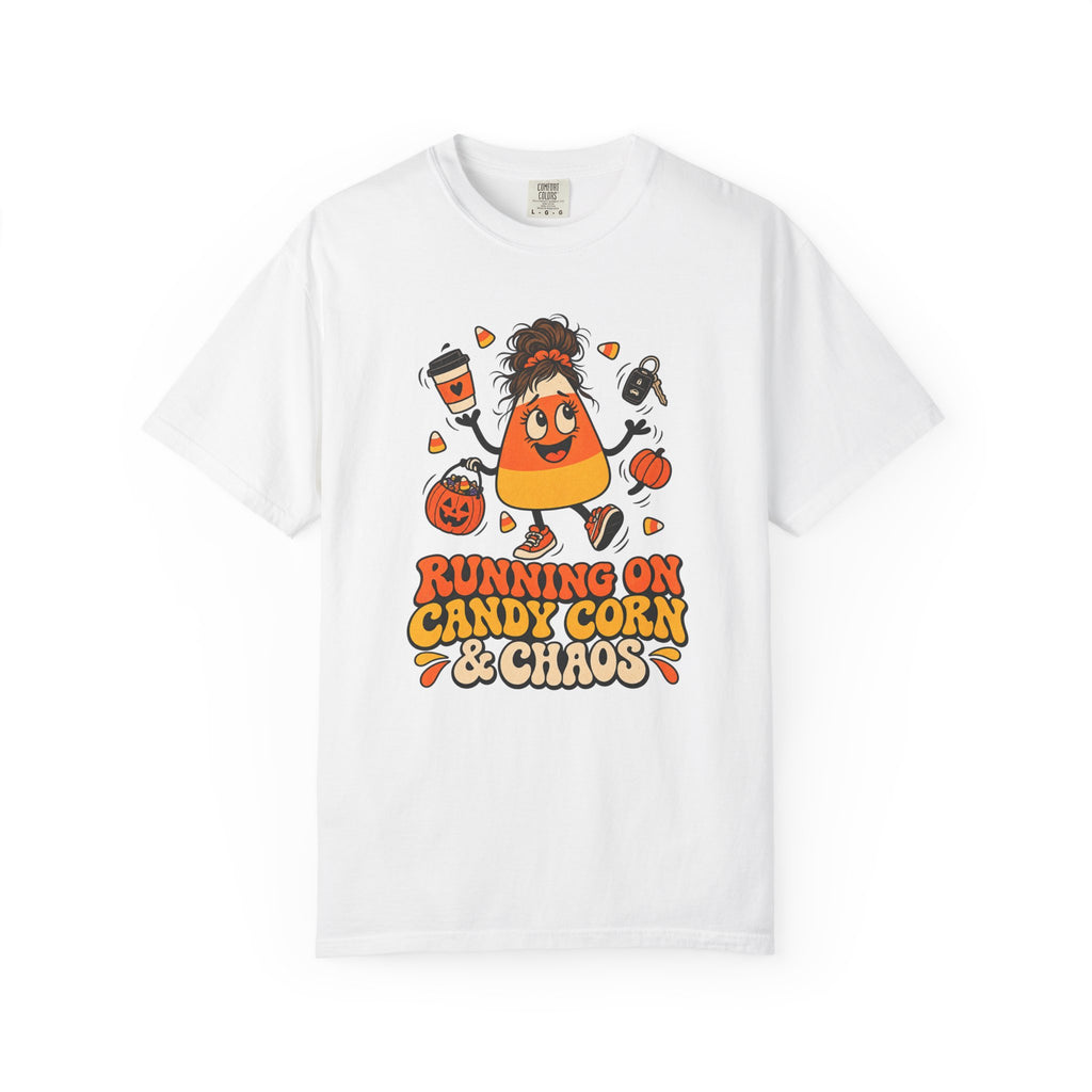 Running on Candy Corn and Chaos T-Shirt – White